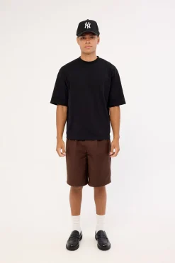 Jaxon Baggy Tailored Short Dark Brown