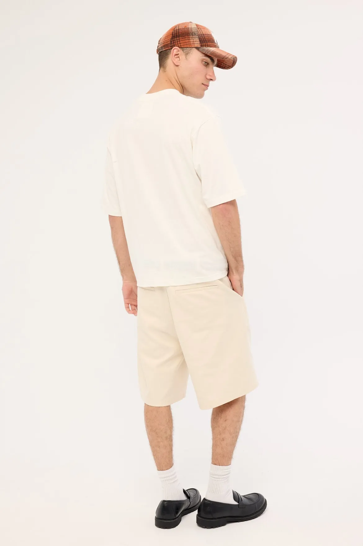 Jaxon Baggy Tailored Short Ecru