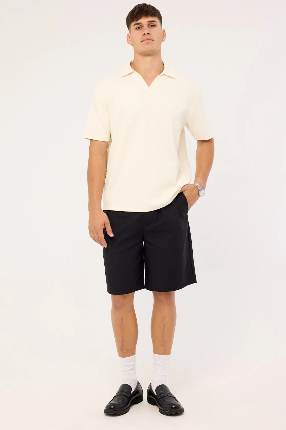 Jaxon Baggy Tailored Short Black