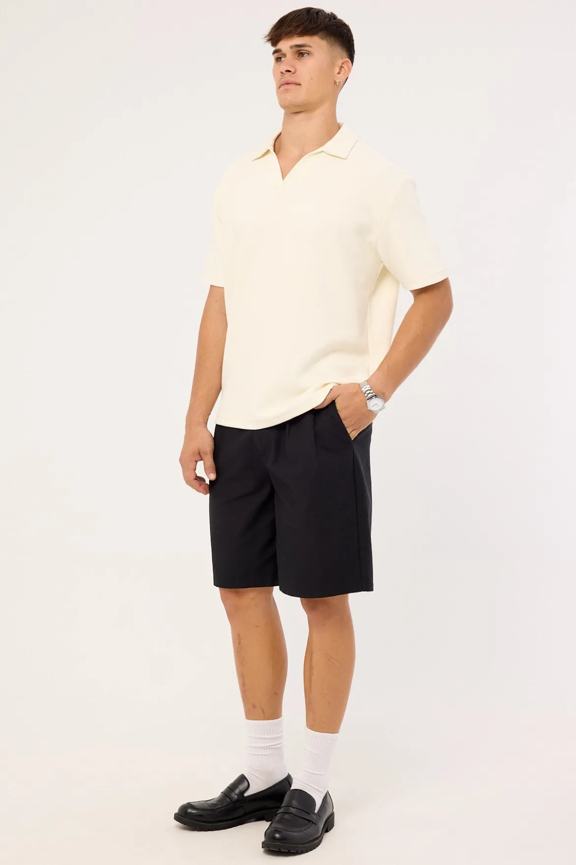 Jaxon Baggy Tailored Short Black