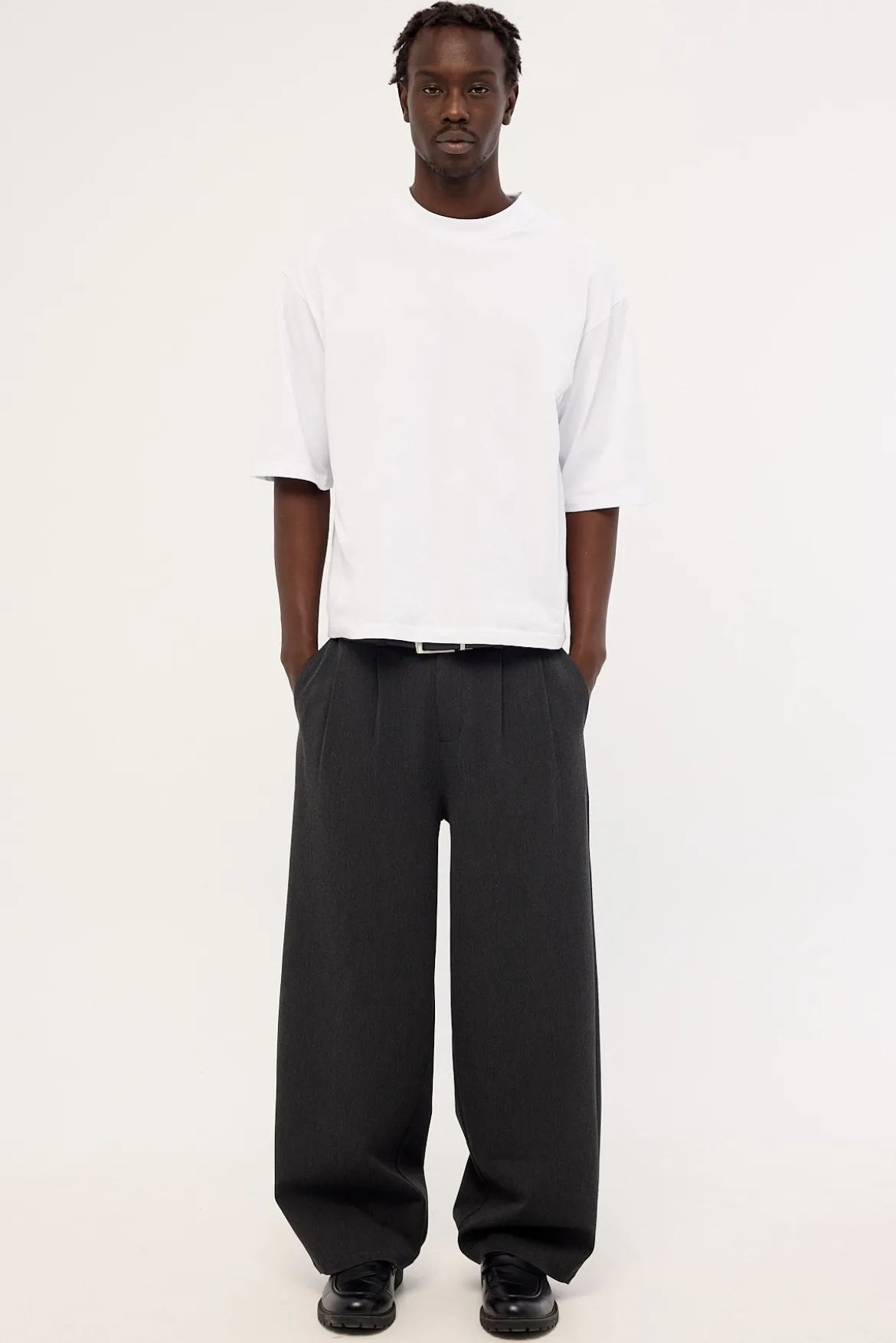 Jaxon Baggy Tailored Trouser Dark Grey