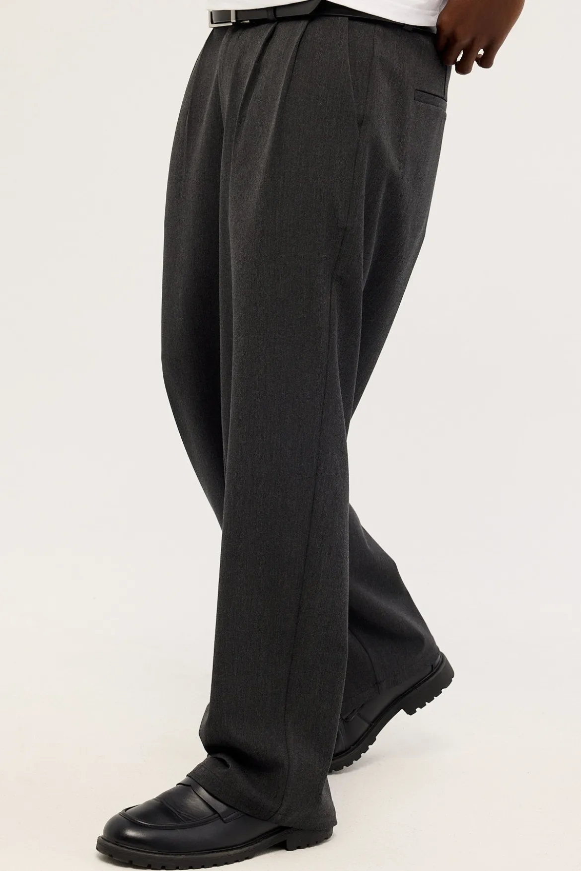 Jaxon Baggy Tailored Trouser Dark Grey