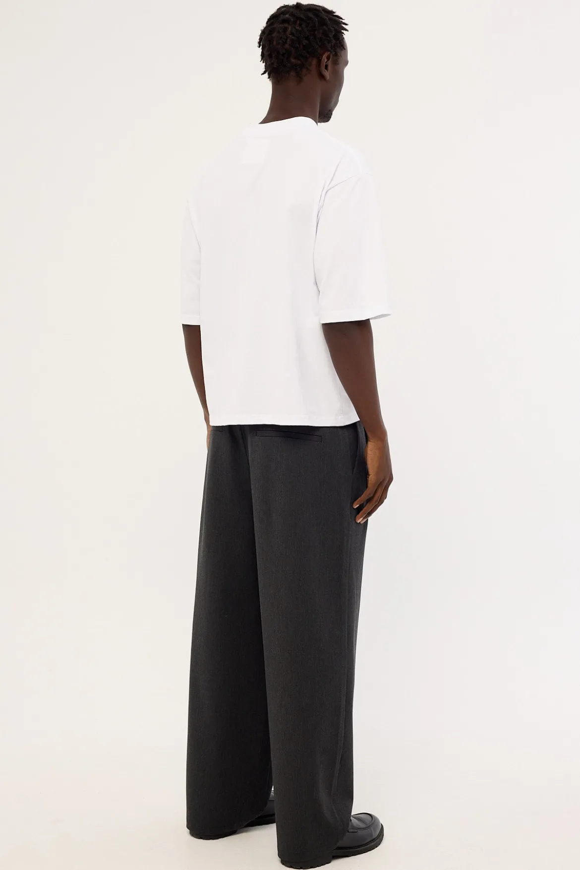Jaxon Baggy Tailored Trouser Dark Grey