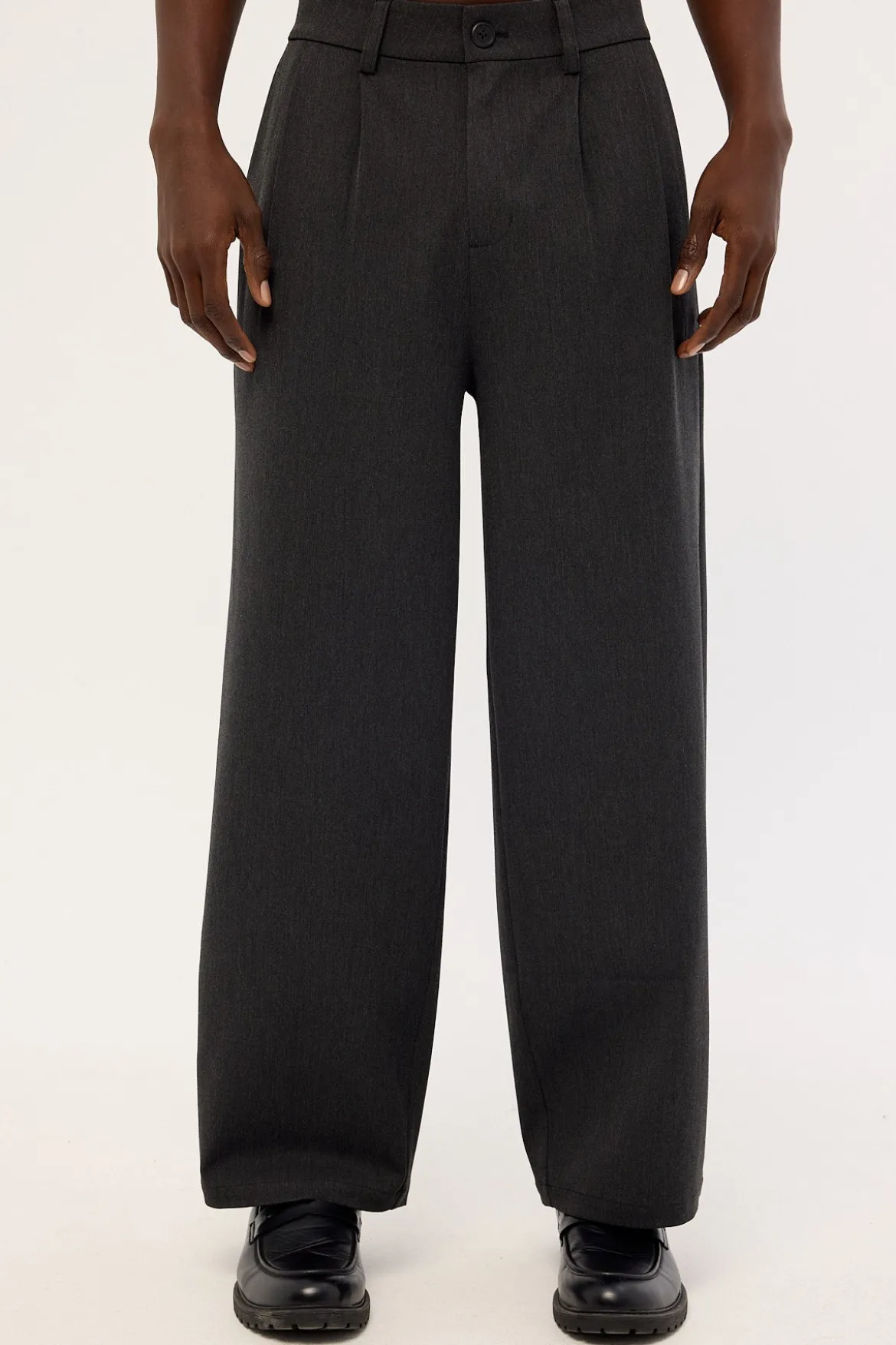 Jaxon Baggy Tailored Trouser Dark Grey