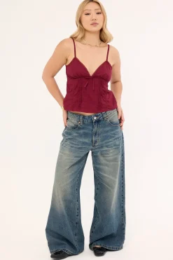 Jepuni Cami Top Burgundy