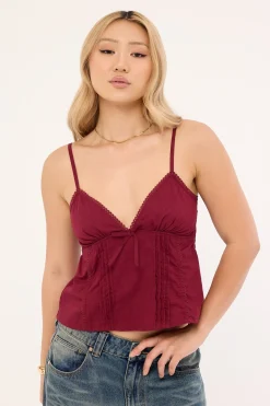 Jepuni Cami Top Burgundy