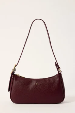 JESABEL SHOULDER BAG Burgundy Pebble