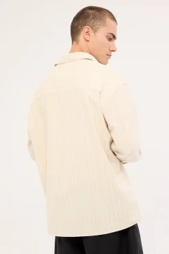 Jetty Long Sleeve Shirt Oat Stripe