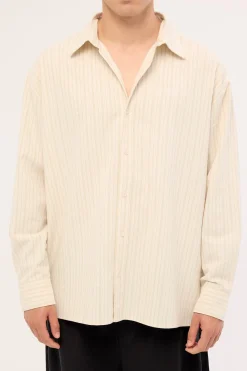 Jetty Long Sleeve Shirt Oat Stripe