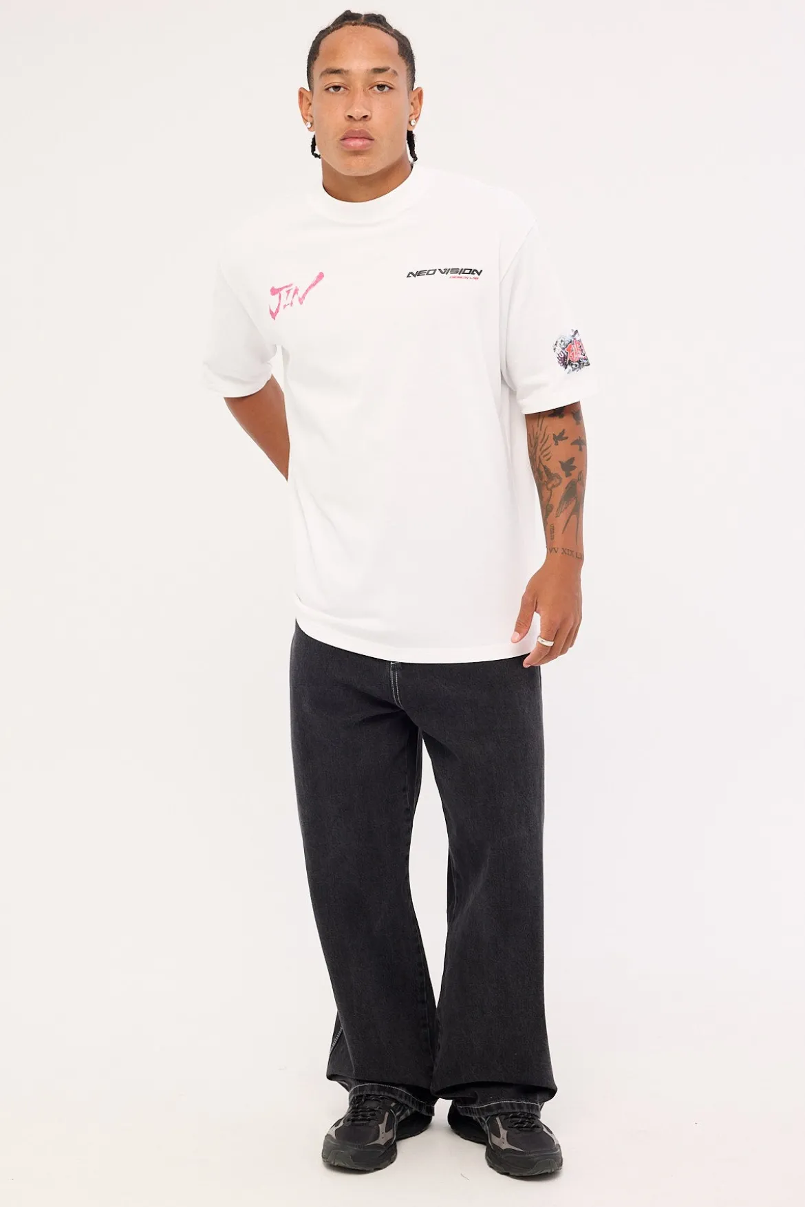 Jin Graffiti Street Super Heavy Tee White