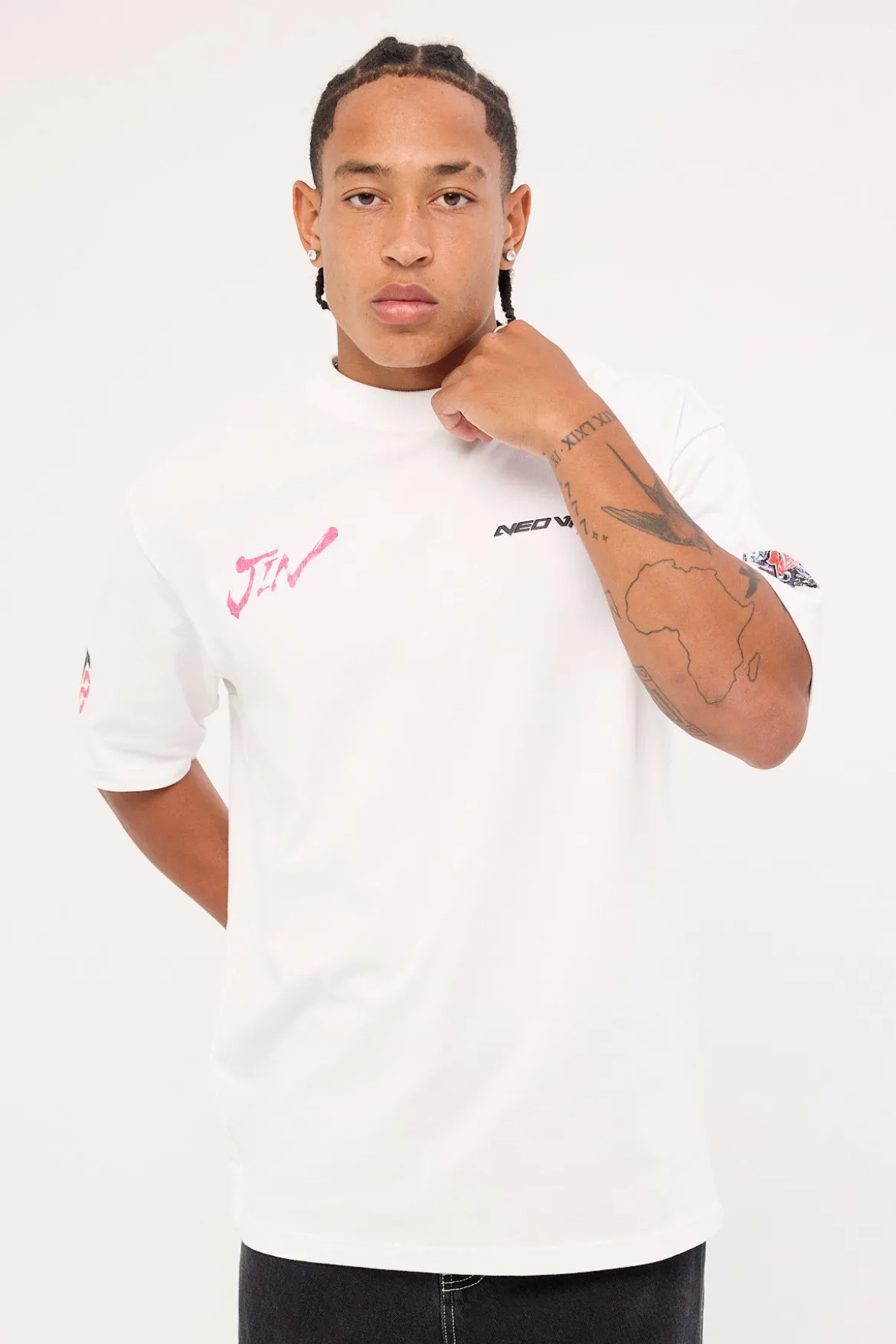 Jin Graffiti Street Super Heavy Tee White