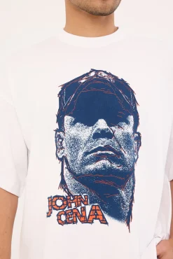 John Cena Hustle Boxy Tee Vintage White