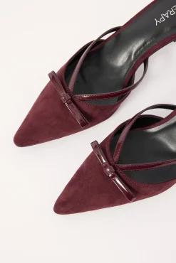 Jojo Suede Heel Bordeaux Bordeaux