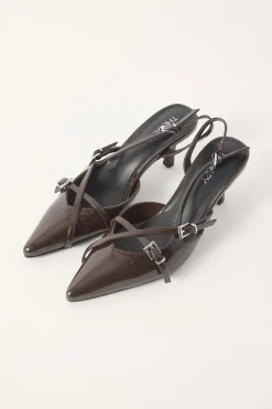 Juicy Patent Heel Chocolate
