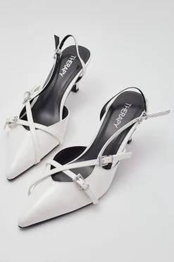 Juicy Patent Heel White