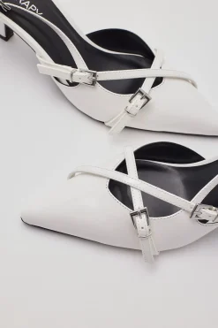Juicy Patent Heel White