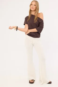 Julietta Knit Low Rise Pant White