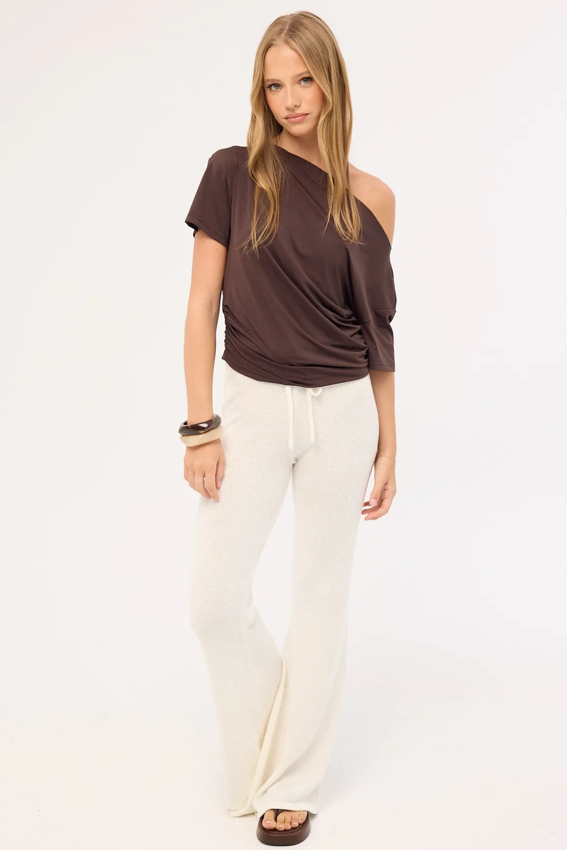 Julietta Knit Low Rise Pant White