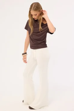 Julietta Knit Low Rise Pant White