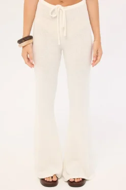 Julietta Knit Low Rise Pant White