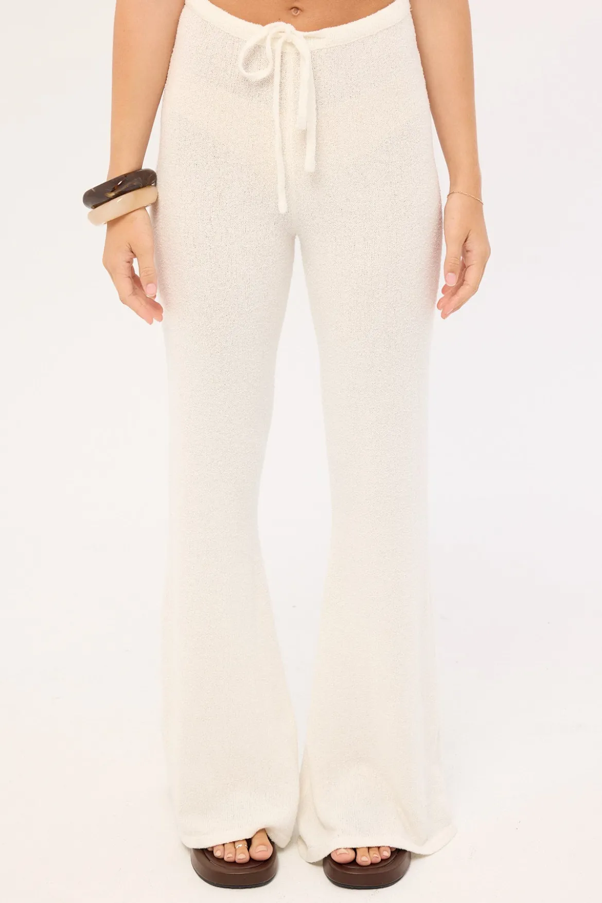 Julietta Knit Low Rise Pant White