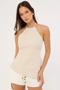 Juni Linen Bead Short White