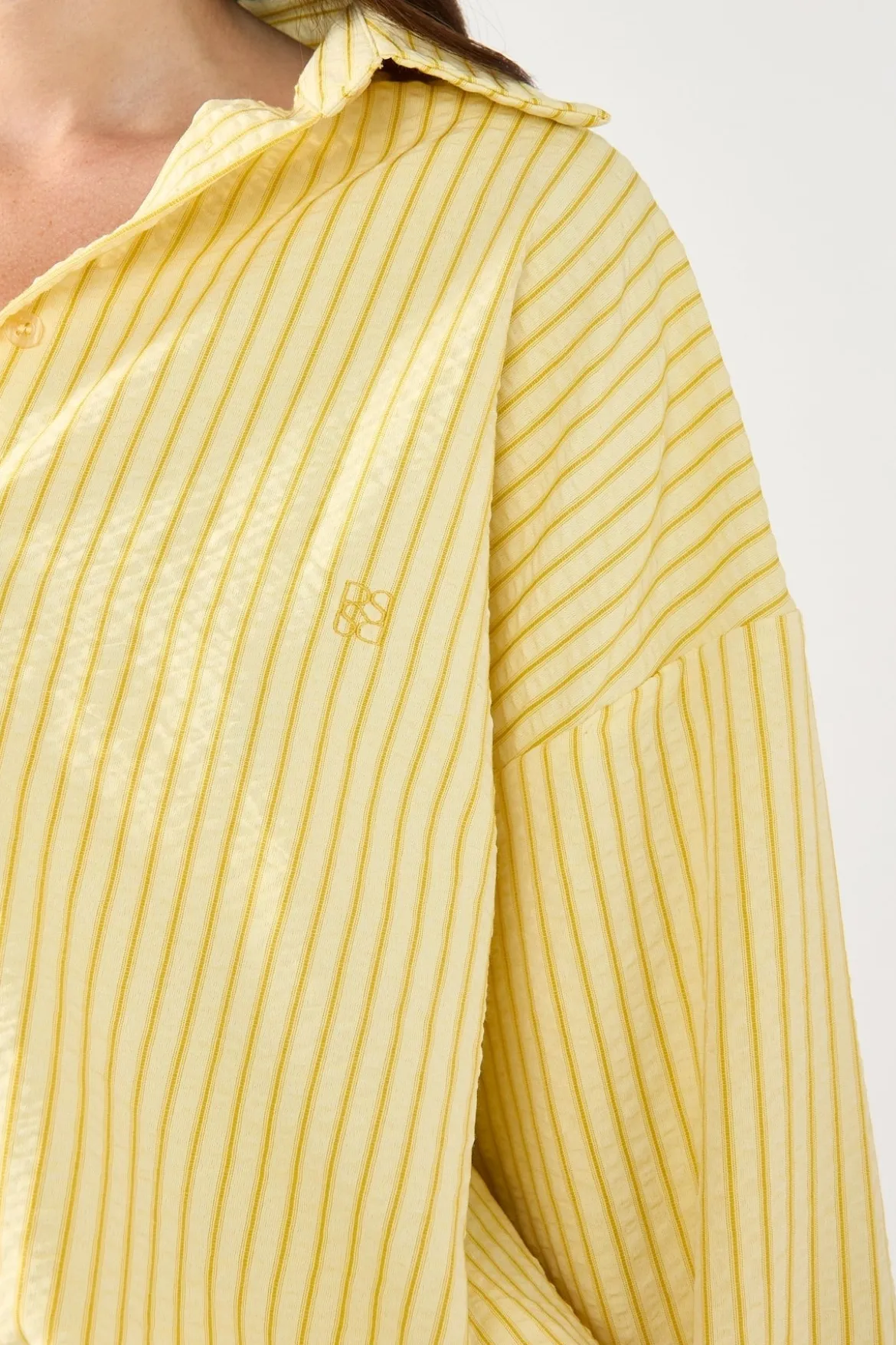 Kaili Stripe Shirt Lemon Stripe