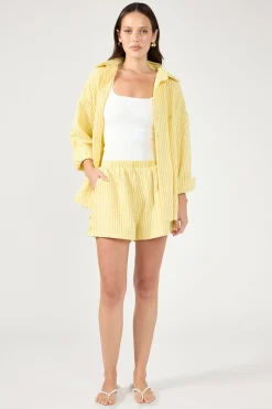 Kaili Stripe Short Lemon Stripe