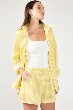 Kaili Stripe Short Lemon Stripe