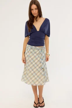 Kamili Skirt Blue Print