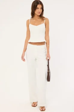Karmi Low Rise Bootcut Pant White