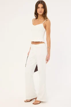 Karmi Low Rise Bootcut Pant White