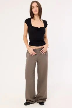 Kasey Low Rise Pant Grey