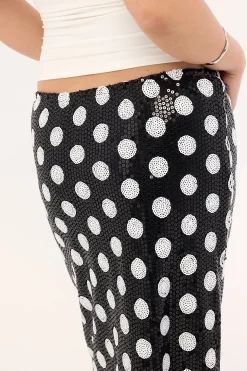 Kavivi Skirt Polka Sequin Monochrome