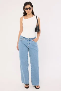 Kayla Asym Twist Bodysuit White