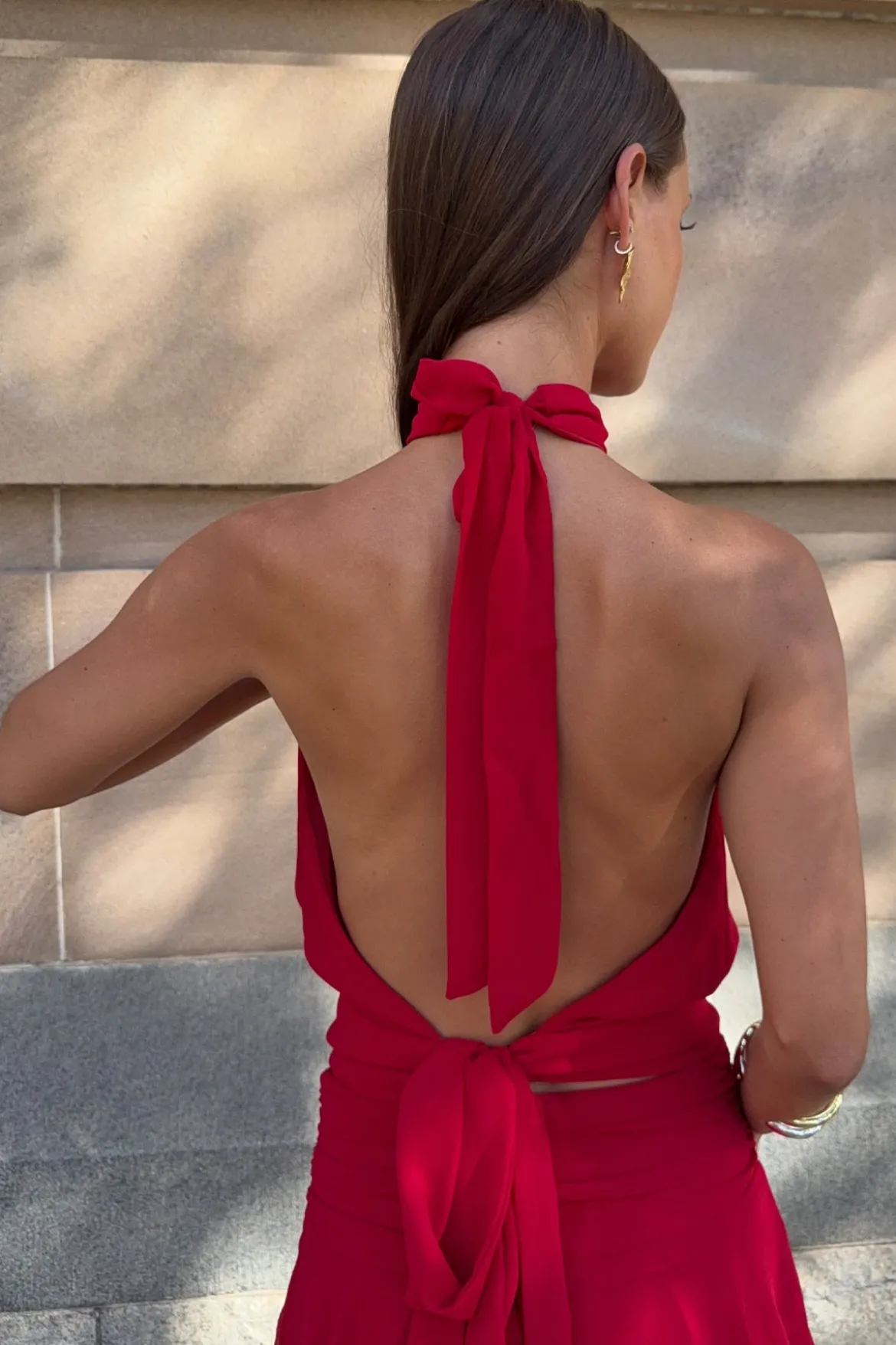 Kera Halter Top Red
