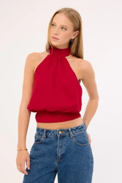 Kera Halter Top Red