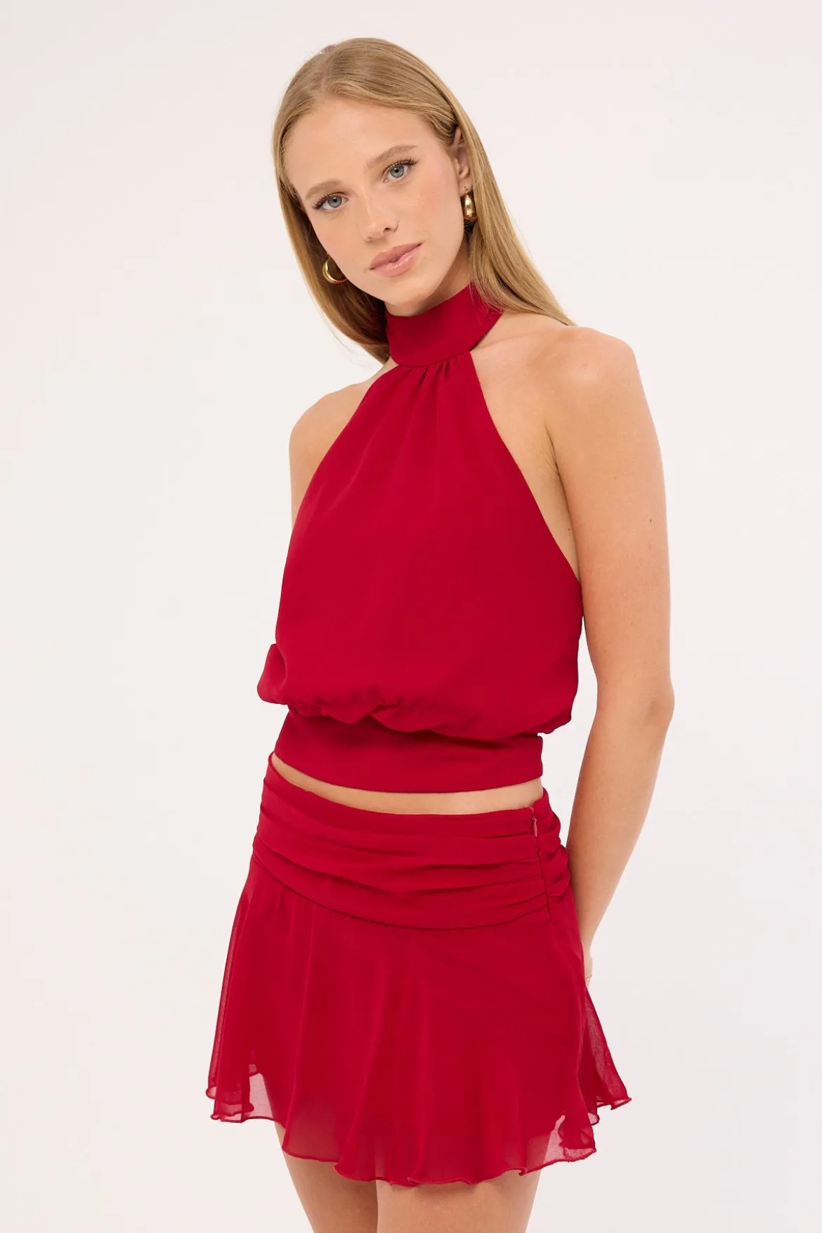 Kera Halter Top Red