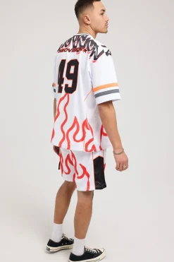 Kick It Mesh Short White/Orange