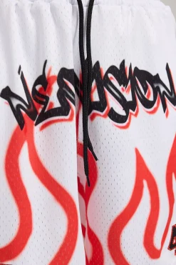 Kick It Mesh Short White/Orange