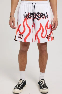 Kick It Mesh Short White/Orange