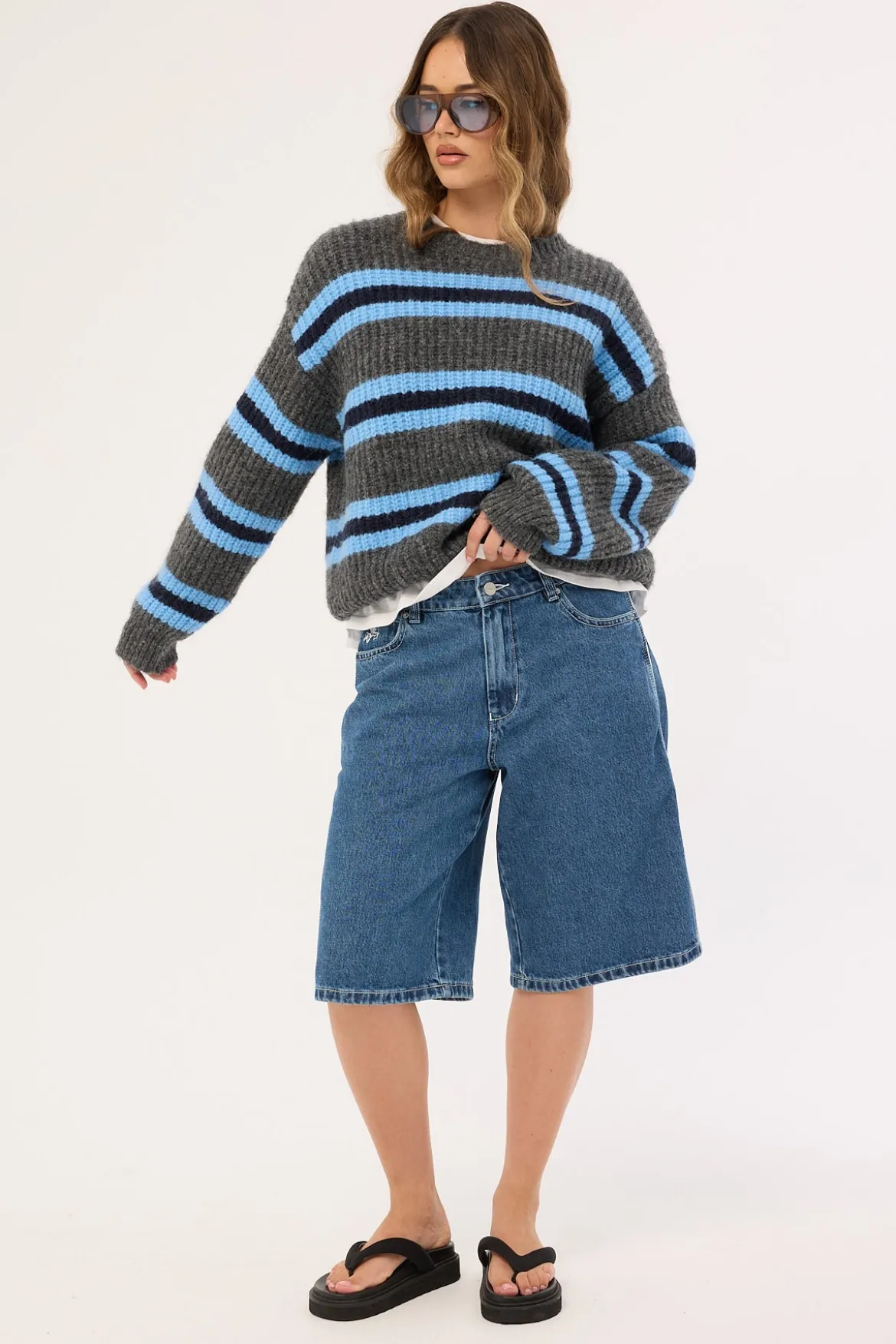 Kick Off Big Baggy Short Steady Mid Blue