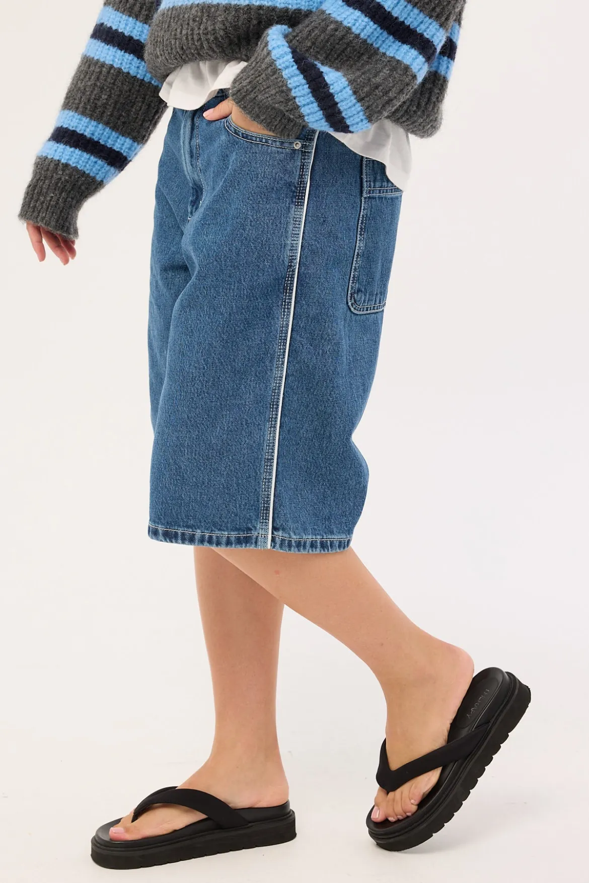 Kick Off Big Baggy Short Steady Mid Blue