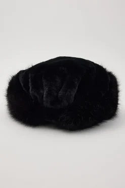 Kiki Faux Fur Hat Black
