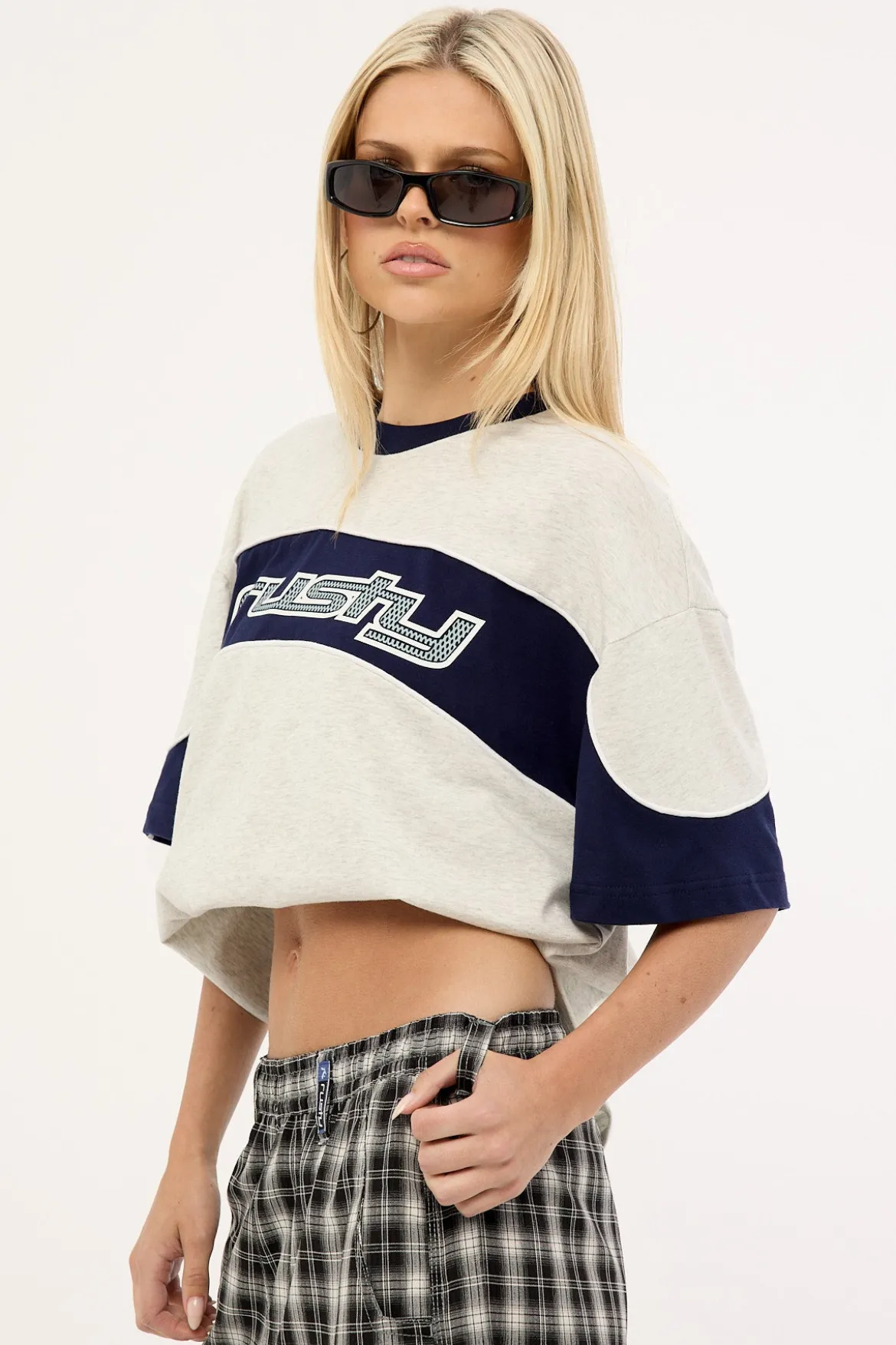 Kinetic Oversize Tee Ecru Marle
