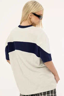 Kinetic Oversize Tee Ecru Marle