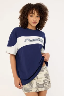 Kinetic Oversize Tee Navy Blue