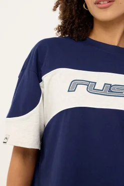 Kinetic Oversize Tee Navy Blue