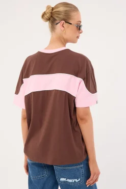 Kinetic Oversized Tee Pinecone/Baby Pink