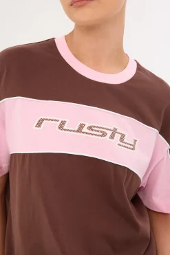 Kinetic Oversized Tee Pinecone/Baby Pink